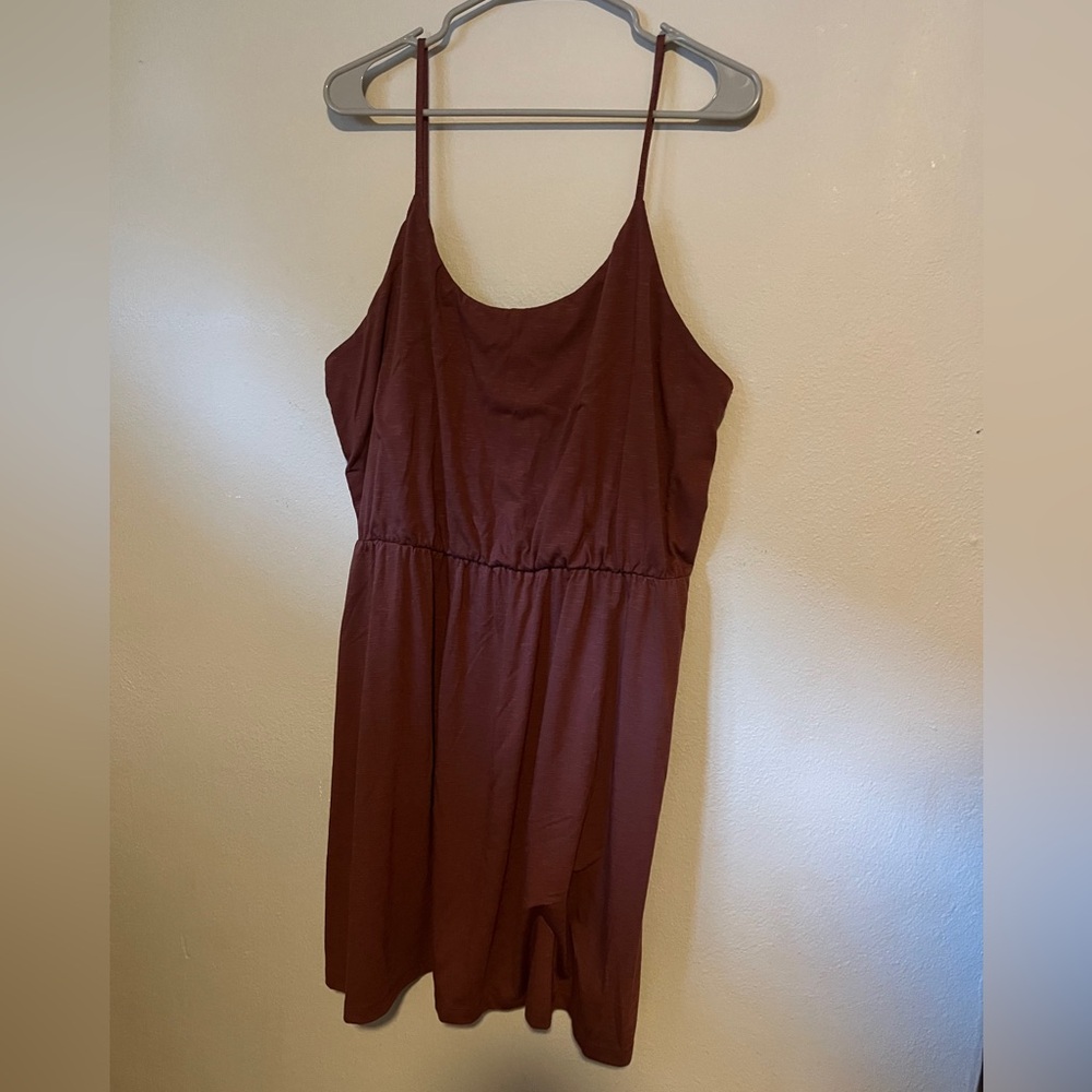 Old Navy Rust Brown Midi Slip Dress